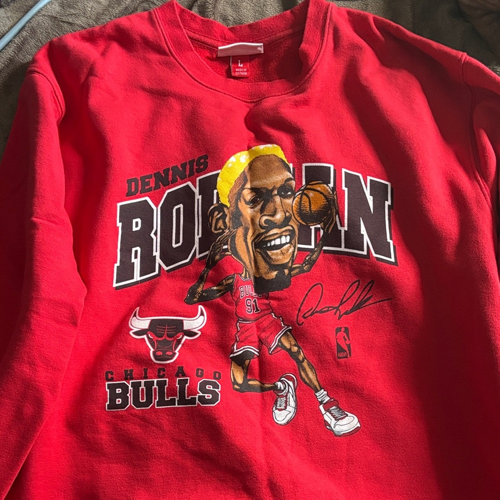Mitchell & Ness Red Chicago Bulls Sweatshirt